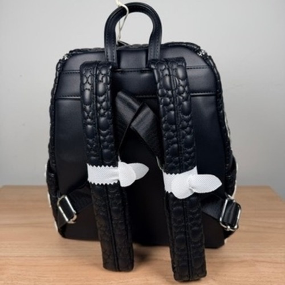 Loungefly Disney Artist Sketch Mini Backpack Black White Mickey Quilted WDBK3346 - Picture 2 of 9